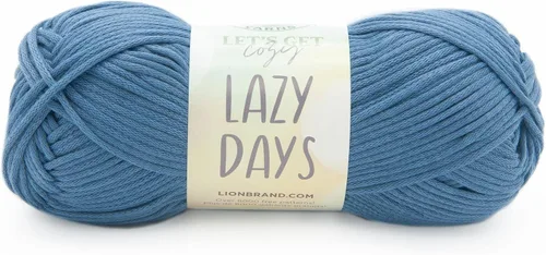 Lion Brand Lazy Days - Ovillo de lana para principiantes, para tejer, ganchillo y manualidades, color Bluebell, 1 unidad