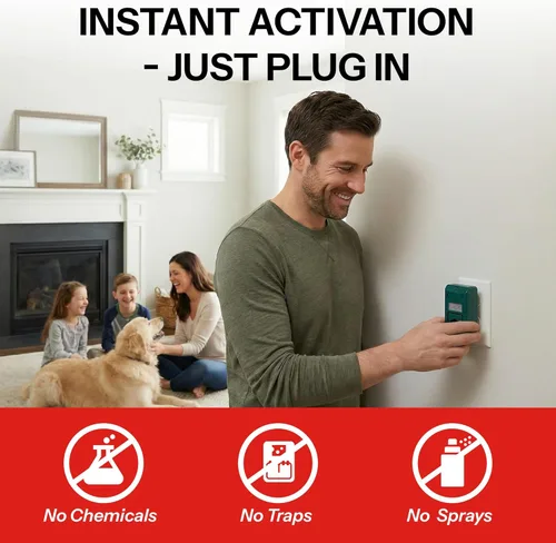Miniatura 5 de RIDDEX Plus Repelente de insectos – Plug in, Mouse Disuasor – Rechazo de plagas para defensa contra ratas, ratones, cucarachas, insectos e insectos
