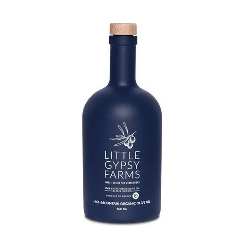 AOVE orgánico de alta montaña de Little Gypsy Farms | Aceite de oliva virgen extra de una sola finca en Grecia | Primero prensado en frío | Alto