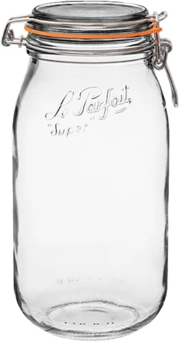Miniatura 21 de Le Parfait Super Jar - Tarro de conservación de vidrio francés de 500mL con cuerpo redondo, boca ancha, tapa hermética - Tarro de vidrio 16oz