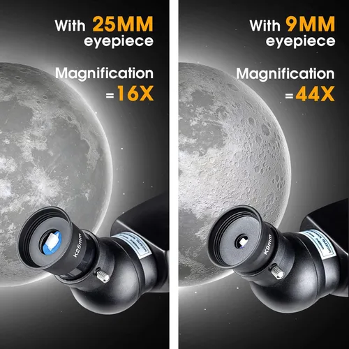 Miniatura 2 de Telescopio de 2.756 in de apertura 15.748 in refractor astronómico telescopio portátil para niños adultos principiantes con trípode adaptador