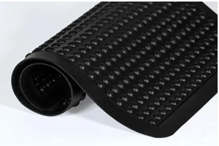 Miniatura 4 de Crown Yoga-Flex - Alfombrilla antifatiga de 36 x 48 pulgadas, rectangular, superficie de goma negra alta/baja, entrelazada