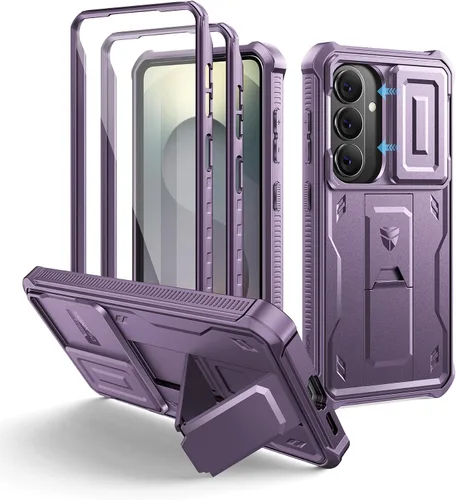Miniatura 20 de Dexnor Funda para Samsung Galaxy S24 con Cubierta Deslizante Integrada para Cámara y Protector de Pantalla y Soporte, Funda Resistente a los Golpes