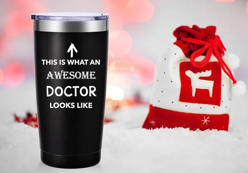 Miniatura 4 de Taza This Is What An Awesome Doctor Look. Doctor, regalos de graduación de la escuela de medicina. Aprecio, cumpleaños, regalos de Navidad