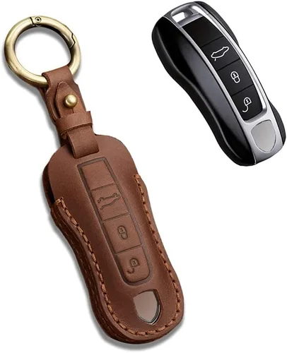 Miniatura 6 de Funda de cuero hecha a mano para Porsche Panamera Cayenne Macan 911 Taycan 918