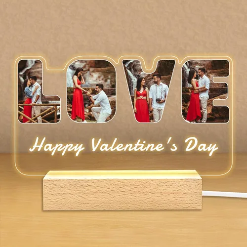 Regalos de fotos personalizados para novio, novia, mujer, pareja, marcos de fotos personalizados, placa acrílica, luz nocturna para mejor amigo,