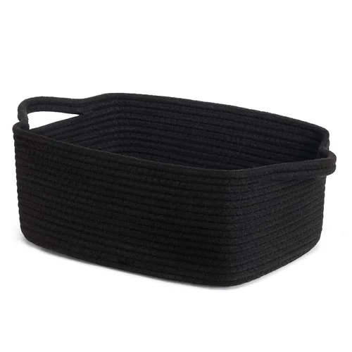 CHICVITA Cesta de almacenamiento para regalos, bonitas cestas de cuerda de algodón para guardería, pequeña cesta de regalo con asas, cestas tejidas