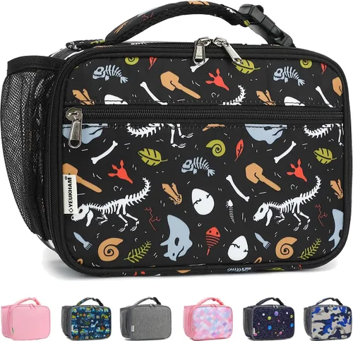 Miniatura 15 de GYEUKHAM Lonchera Aislada para la Escuela, Bolsas de Almuerzo Térmicas Reutilizables Duraderas Congelables para Niños Niñas Hombres Mujeres - azul