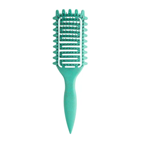 Miniatura 16 de Curl Defining Brush for Curly Hair, Vented Detangling Hair Brush for Wet and Dry Styling, Curved Brush for Shaping and Smoothing Curl Clumps, Beige