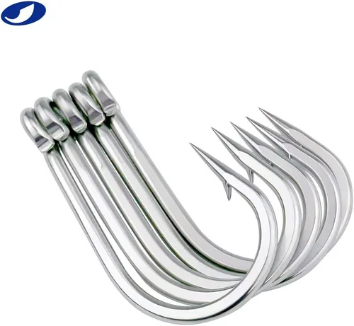 Miniatura 7 de OCEAN CAT Anzuelo de pesca clásico de acero inoxidable con púas de punto de desplazamiento de pulpo, círculo, anzuelos de pesca para pesca de agua
