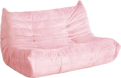 Miniatura 11 de Puf para adultos, silla puf grande, sillón con relleno de espuma viscoelástica para el hogar, apartamento o sala de juegos, gris afelpado Felpa gris