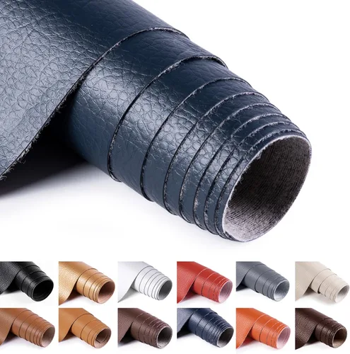 Miniatura 21 de ANMINY Tela de cuero sintético de vinilo de 54" de ancho para tapicería por yarda de 0.7MM de espesor, cuero PU suave para exteriores