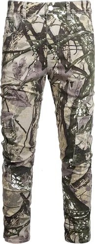 Miniatura 62 de Baylvn - Pantalones de mezclilla entallados y estampados para hombre con corte recto