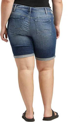 Miniatura 3 de Silver Jeans Co. Bermudas Elyse de talle medio para mujer, talla grande, ajuste cómodo