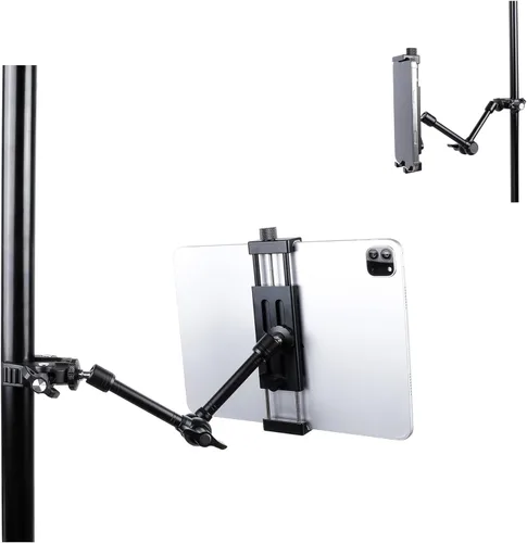 Miniatura 7 de Soporte de tableta de aleación de aluminio con cabezal de bola de 1 pulgada - Soporte giratorio para tableta 360 para iPad y otros dispositivos