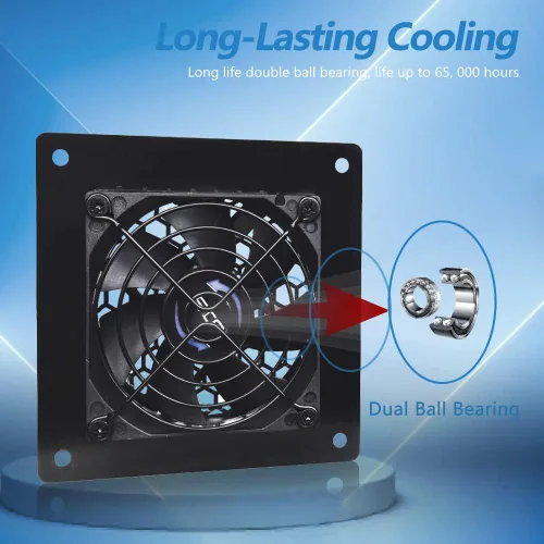 Miniatura 5 de Gabinete USB 80MM Ventilador silencioso Sistema de ventilador de enfriamiento 4" con control de velocidad, para gabinetes AV de cine en casa