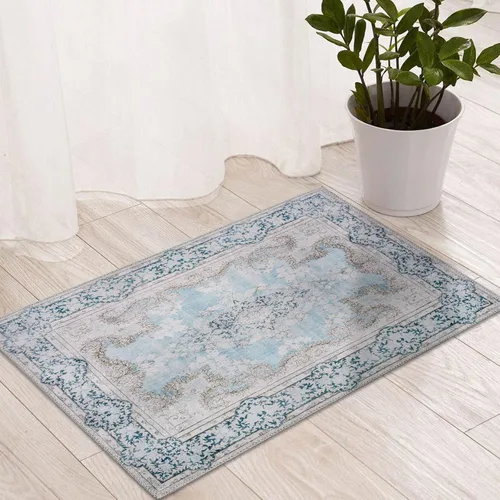 Miniatura 19 de DECOMALL Alfombra lavable de 2 pies 6 x 9 pies, alfombra para pasillo con respaldo de goma, antideslizante para cocina Rojo rosa