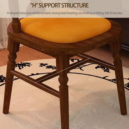 Miniatura 7 de Sillas de cocina tapizadas de madera maciza, sillas de comedor con marco de madera de fresno, silla de sala de estar para comedor, estudio, sala