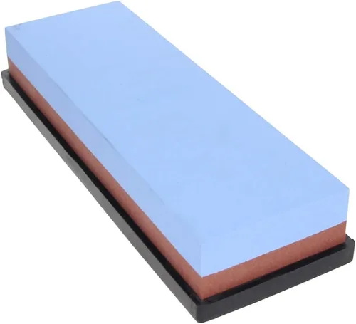 Utoolmart Cuchillos afilador de piedra de afilar piedra de afilar de doble cara grano 240/800 para tijeras, navajas, cuchillos, herramienta de