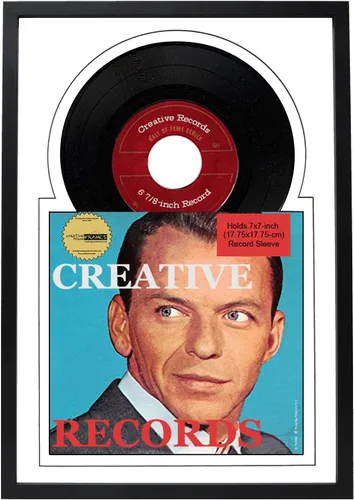Miniatura 10 de Creative Picture Frames Marco de disco individual de vinilo de 7 pulgadas con doble paspartú negro y negro de 6 7/8 pulgadas y cubierta de 7 x 7