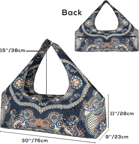 Miniatura 2 de Bolsa para esterilla de yoga – Bolsa de yoga grande con correa para esterilla de yoga, cremallera y bolsillos, bolsas de yoga y transportadores que