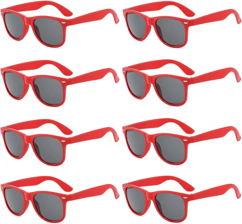 Miniatura 22 de Suministros para regalos de fiesta de colores neón Paquete de 8 gafas de sol unisex