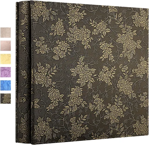 Miniatura 7 de Vienrose - Álbum de fotos 4x6 con 600 bolsillos, libro de fotos grande, funda de cuero sintético PU para álbum de boda, bebé, graduación Bronce