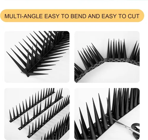 Miniatura 4 de OFFO Bird Spikes - Picos para Pájaros Paloma para Exteriores para Gatos para Mantener Alejados a los Pájaros, Mapaches, Pájaros Carpinteros, Cubre