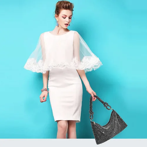 Miniatura 9 de WLLWOO WLLWOO Bolsos de mano con diamantes de imitación para mujer, bolsos de noche elegantes, bolsos cruzados brillantes para fiesta, club, boda