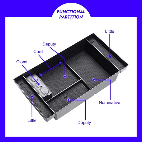 Miniatura 7 de Organizador de consola central para GMC Sierra Chevrolet Silverado 1500 2019-2022, caja de almacenamiento para reposabrazos de consola central
