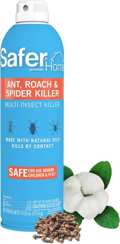 Safer SH111 - Aerosol para hormigas, cucarachas, arañas, moscas, peces plateados y pulgas, sin CFC, hecho con aceites naturales, espray de 13.25