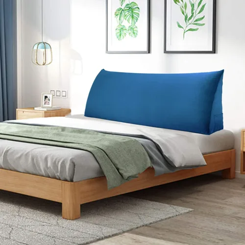 Miniatura 26 de Johnear Almohada triangular para cabecero, almohada de cuña de algodón y lino, almohada grande para respaldo de lectura para sofá y cama, soporte