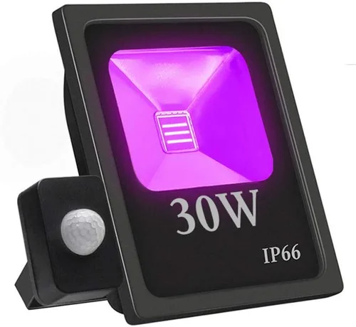Miniatura 11 de Luz de inundación UV, luz negra LED UV XUNATA con sensor de movimiento, CA 85-265V de alta potencia 10W luz negra impermeable para suministros