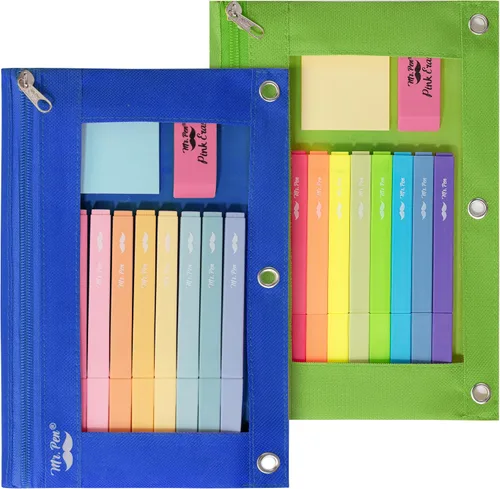 Miniatura 28 de Mr. Pen - Estuche para lápices de 2 piezas - Estuche con cremallera para lápices para carpeta de 3 anillas