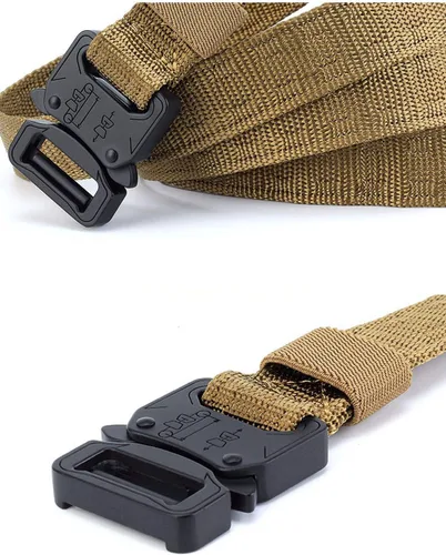 Miniatura 3 de Flygo - Cinturón táctico de nailon para hombre de 1.5 in, resistente, de liberación rápida