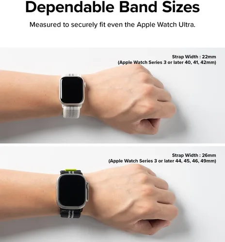 Miniatura 7 de Ringke Sports Air Loop compatible con Apple Watch Band de 1.929 in, 1.811 in, 1.772 in, 1.732 in, 1.654 in, nailon ligero transpirable para mujeres