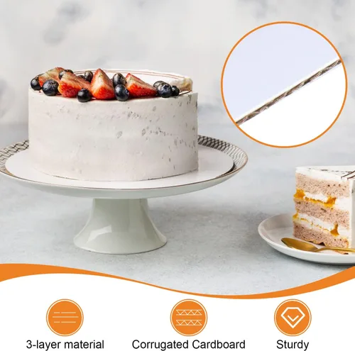 Miniatura 3 de Paquetes de 36 bases redondas para pasteles de 8 pulgadas, bases para pasteles blancas, círculos redondos blancos para pasteles, base redonda de 36p