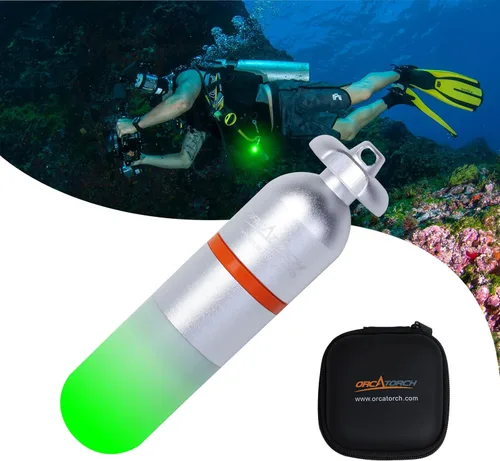 Miniatura 12 de ORCATORCH SD01PRO - Luz de señal de buceo brillante mejorada, luz de marcador de tanque sumergible con modos constantes y intermitentes, para buceo