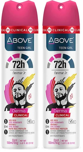 Miniatura 10 de ABOVE 72 Hours Derma Clinical Desodorante antitranspirante, Neymar Jr Mujeres, 3.17 oz – Desodorante para hombres – Notas de mandarina, cacao