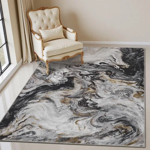 Miniatura 12 de Alfombras de área de 9 x 12 pies para sala de estar, moderna alfombra abstracta para dormitorio, contemporánea, lavable a máquina, alfombra grande