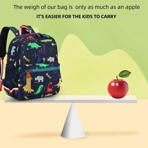 Miniatura 6 de willikiva Cartoon Bus 12 - Mochila de jardín de infantes para niños y niñas, mochila impermeable para niños preescolares con correa y arnés de Azul