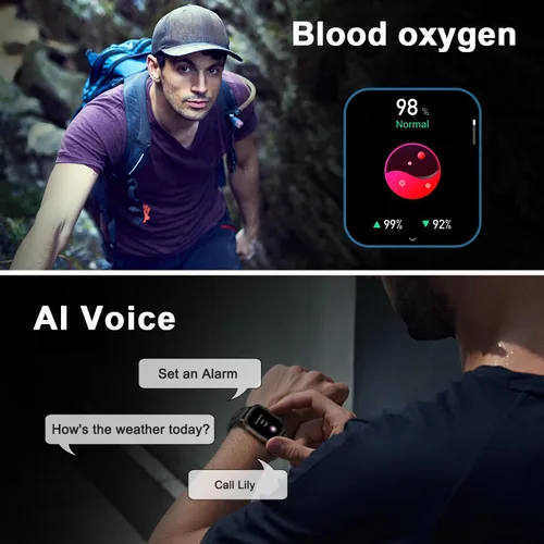 Miniatura 7 de Reloj inteligente para hombre con rastreador de fitness: impermeable, realiza/contesta llamadas, relojes digitales militares, corre, smartwatch