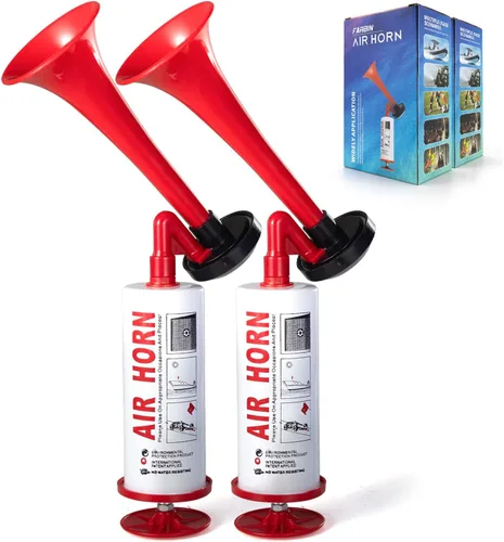 Miniatura 10 de FARBIN Bocina de aire portátil, bocina de bomba de aire portátil, bocinas de seguridad personal, bocina de ruido fuerte para navegación, eventos