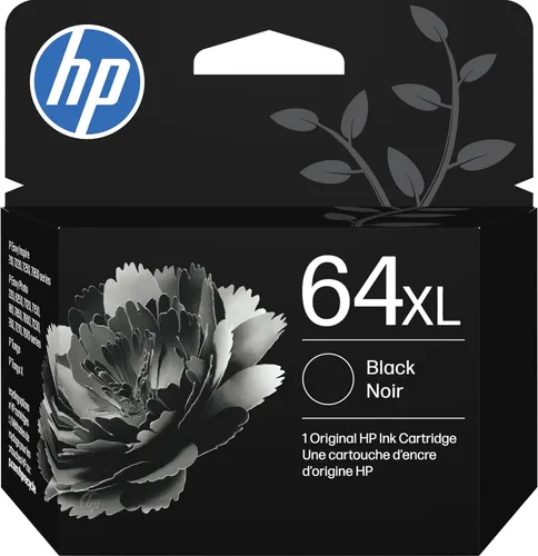 HP Cartucho de tinta negro de alto rendimiento 64XL | Funciona con Envy Inspire 7250e, 7950e; Envy Photo 6200, 7100, 7200, 7800, 7900; Serie Tango |