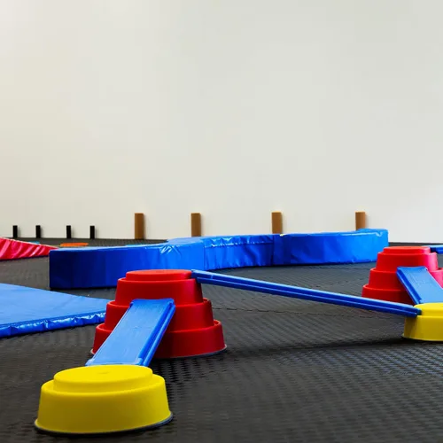 Miniatura 5 de BalanceFrom Tapete de ejercicio tipo rompecabezas con baldosas entrelazadas de espuma EVA para MMA – Ejercicio – Una pulgada de grosor, 24 pies