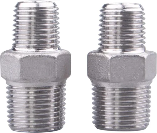 Miniatura 9 de Pezón hexagonal macho de 1/8 pulgadas NPT – Acero inoxidable 304 roscado para kit de preparación, aplicación de tubería casera (paquete de 5)
