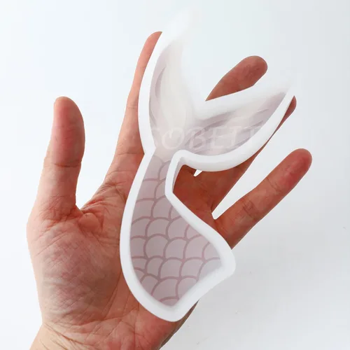 Miniatura 3 de SOBEIT Mermaid's Tail - Molde fresco para automóvil, molde de silicona para freshie, molde de resina epoxi de silicona para hacer aromas de cuentas