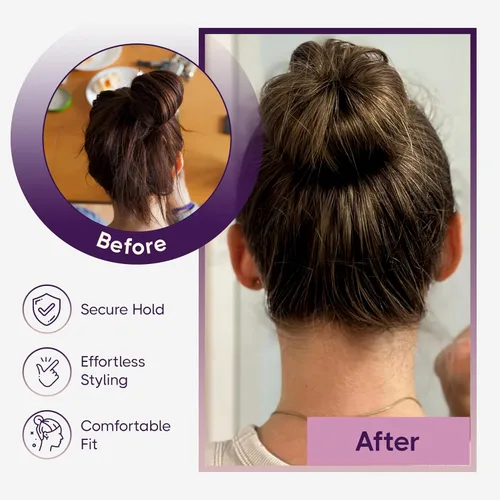 Miniatura 6 de Creador de moños para el cabello y accesorios para mujeres y niños - Clip fácil para cabello largo - Herramienta para torcido francés - Soporte