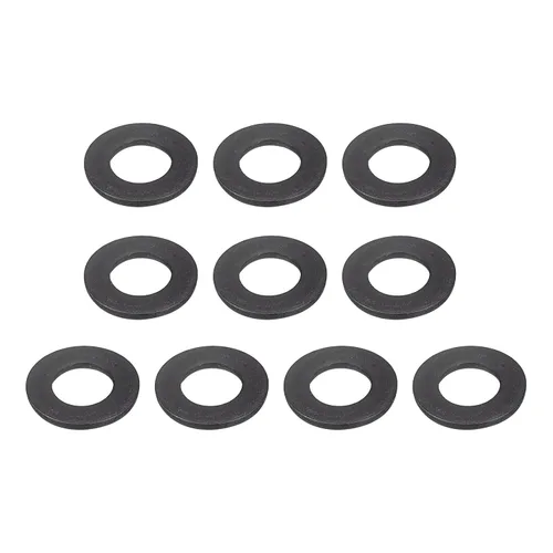 Miniatura 33 de Uxcell Arandela plana de acero al carbono para pernos M8, 10 piezas M8 x 16 x 1.5mm, aleación de acero negro oxidado de grado 8.8, sujetadores