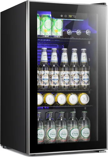 Miniatura 15 de Antarctic Star Refrigerador de Bebidas Enfriador de 18L, 24 Latas, Mini Refrigerador con Compresor Silencioso, Luz LED, Refrigerador Pequeño